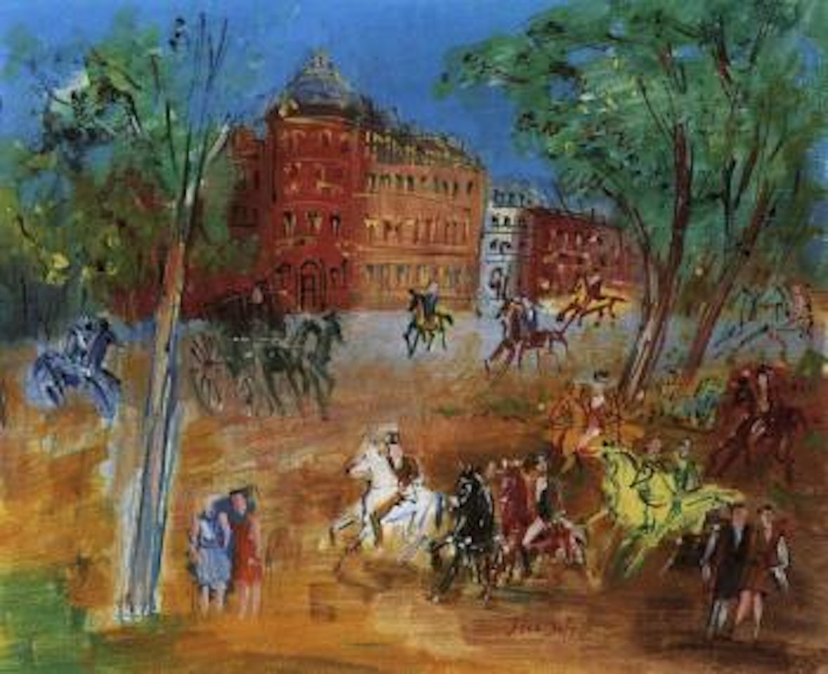 Promenade pres du bois de Boulogne by Jean Dufy
