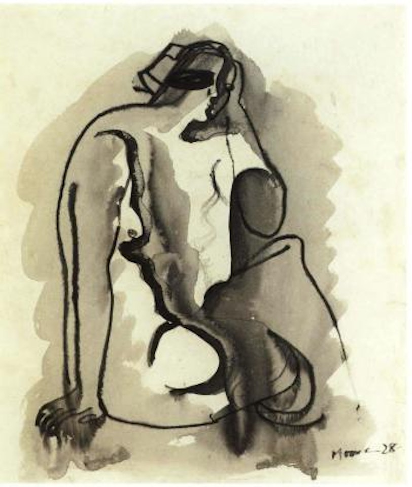 Seated woman by Henry Moore