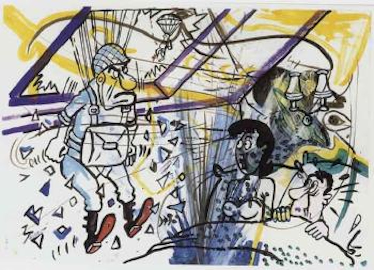 Untitled - parachutist by Sigmar Polke
