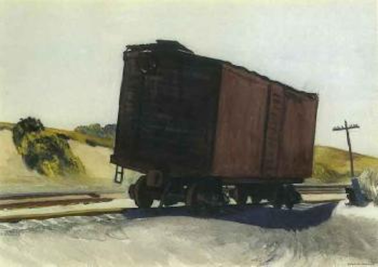 Freight car at Truro by Edward Hopper