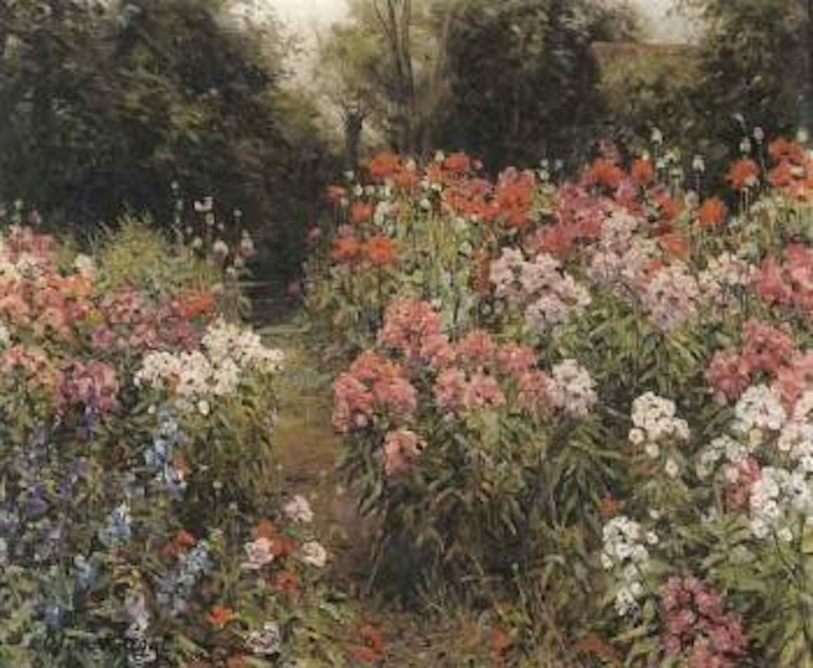 Flower garden by Louis Aston Knight