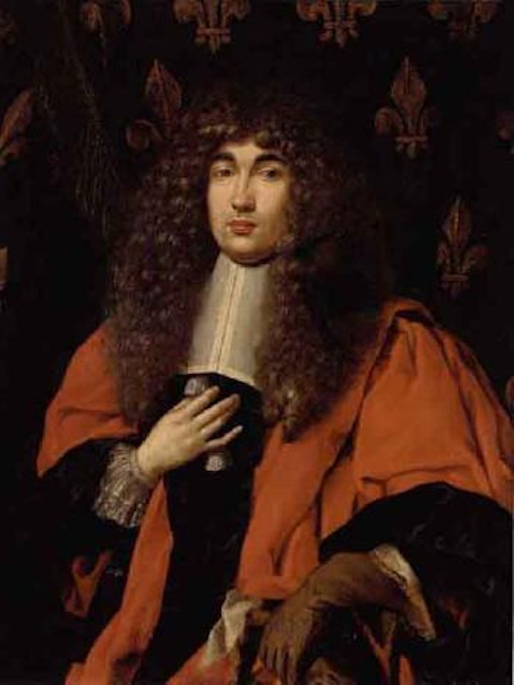 Nobleman wearing red cape by French School