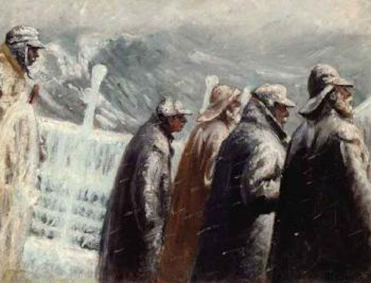 Life boat going out - storm approaching by Michael Ancher