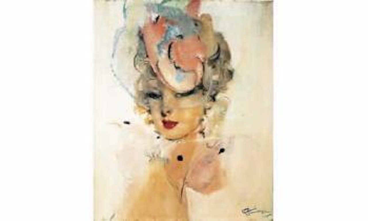 Elegante au chapeau by Jean Gabriel Domergue