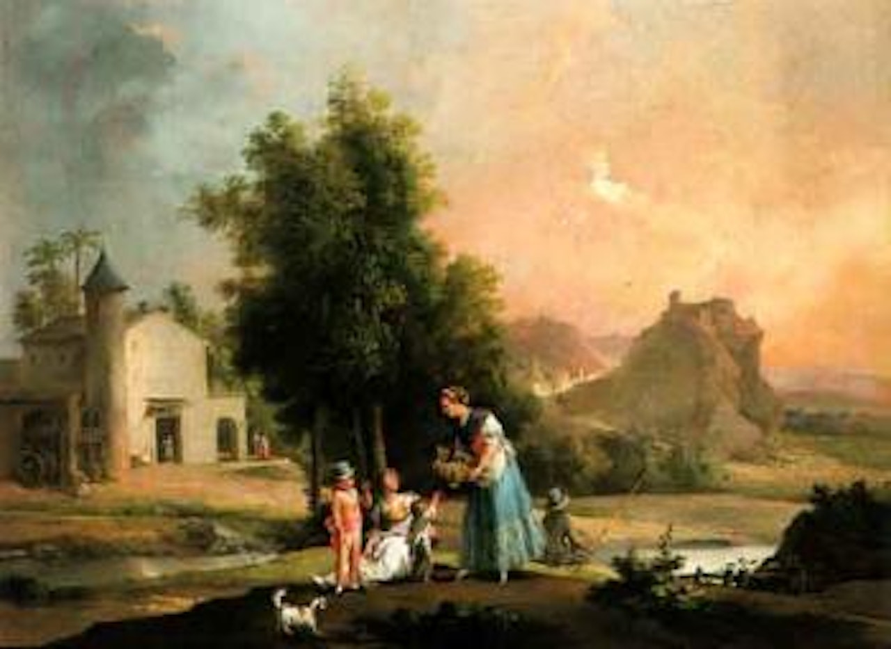 Rural landscape by Giuseppe Bernardino Bison