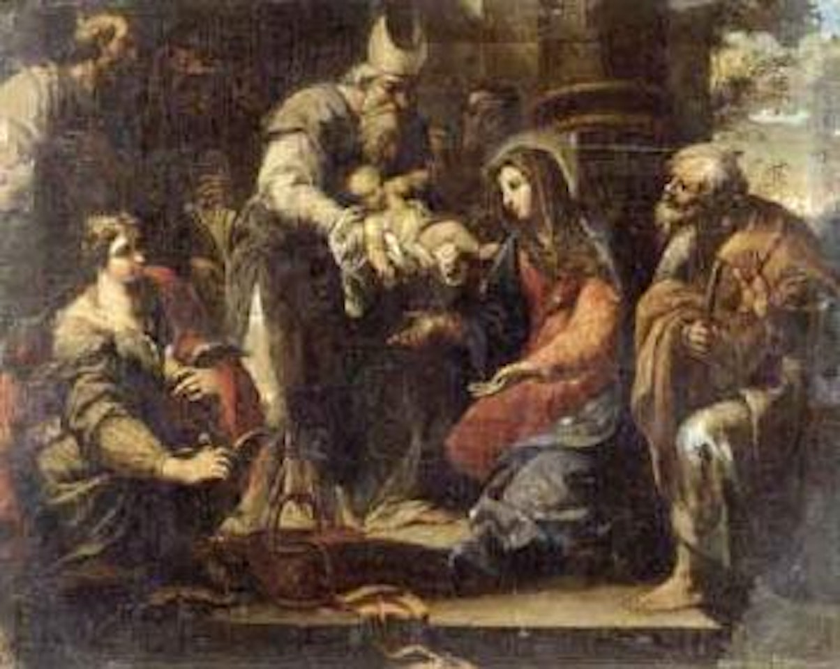 The presentation of the Infant Christ at the Temple by Roman School