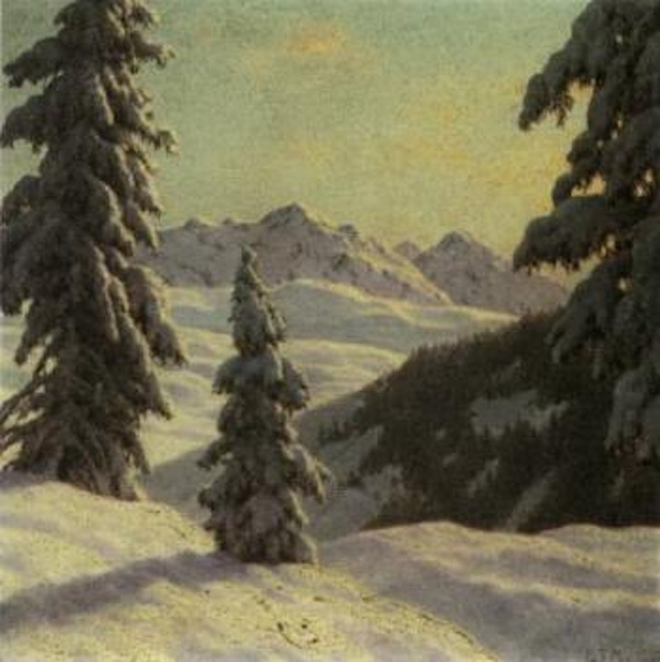 Alpine landscape by Ivan Fedorovich Choultse