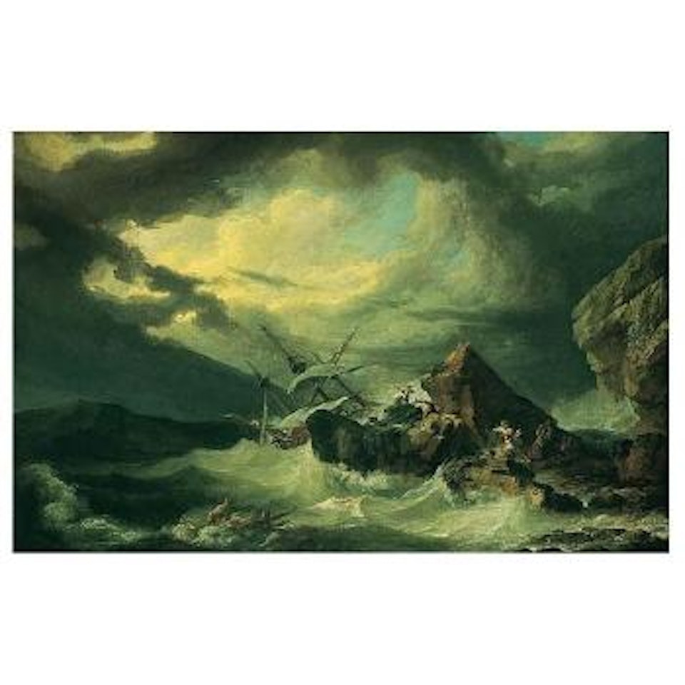 Shipwreck off a rocky coast by Claude Joseph Vernet