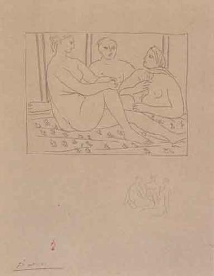 Trois femmes nues, Ovide 'Les Metamorphoses' Livre IV by Pablo Picasso