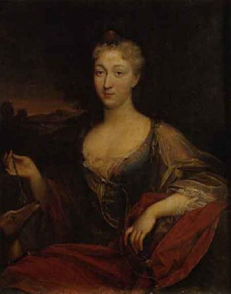 Portrait de femme en Diane by French School