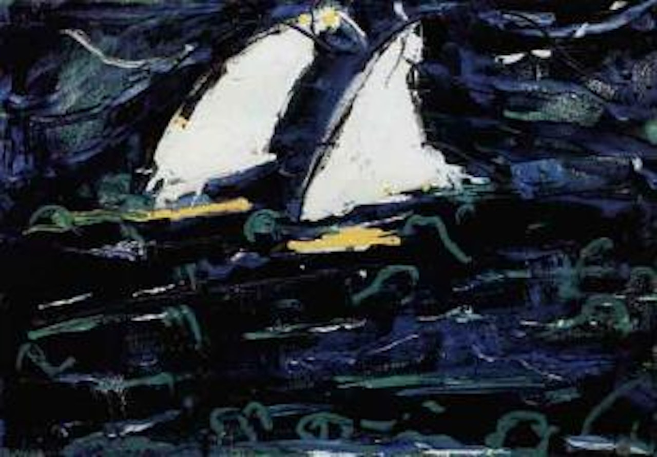 Sailing boats by Mario Schifano