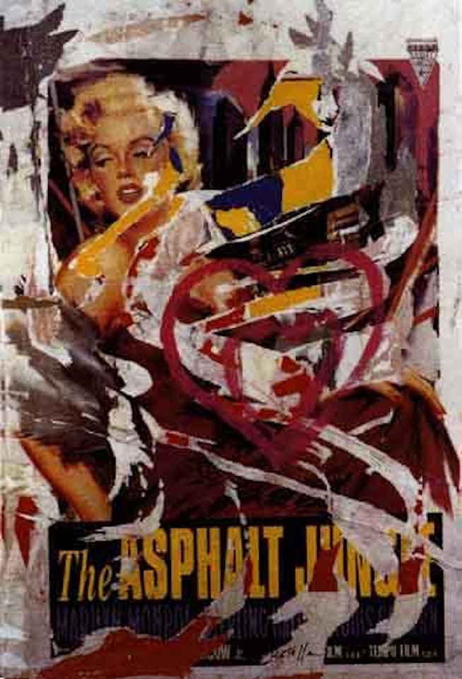 Marilyn, queen of hearts by Mimmo Rotella