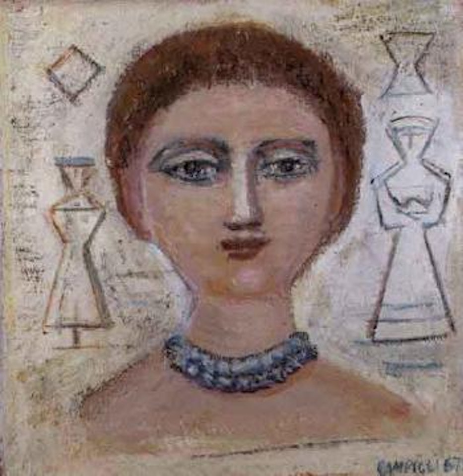 Young woman's head by Massimo Campigli