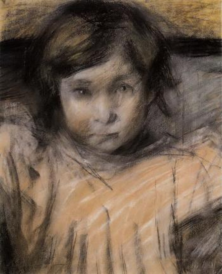 Portrait of young girl Piccoli by Carlo Carra