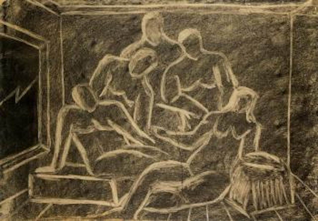 Figures in a room by Alberto Savinio