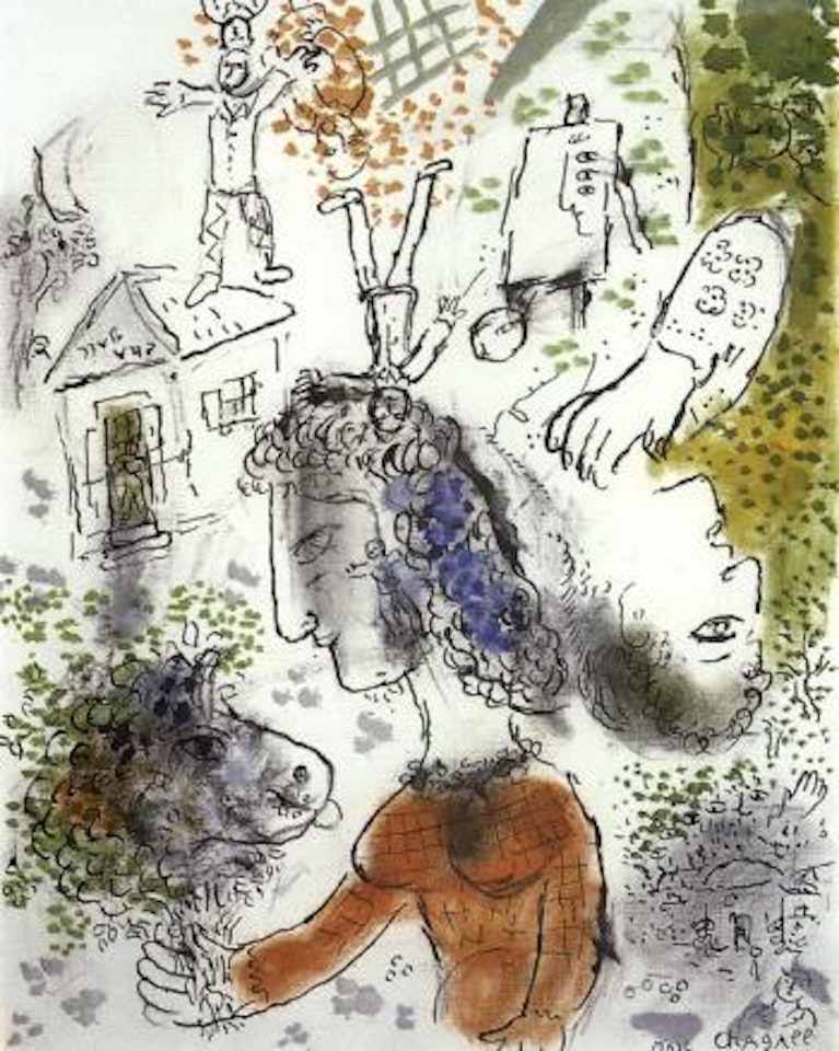 Autour d'un double profil by Marc Chagall