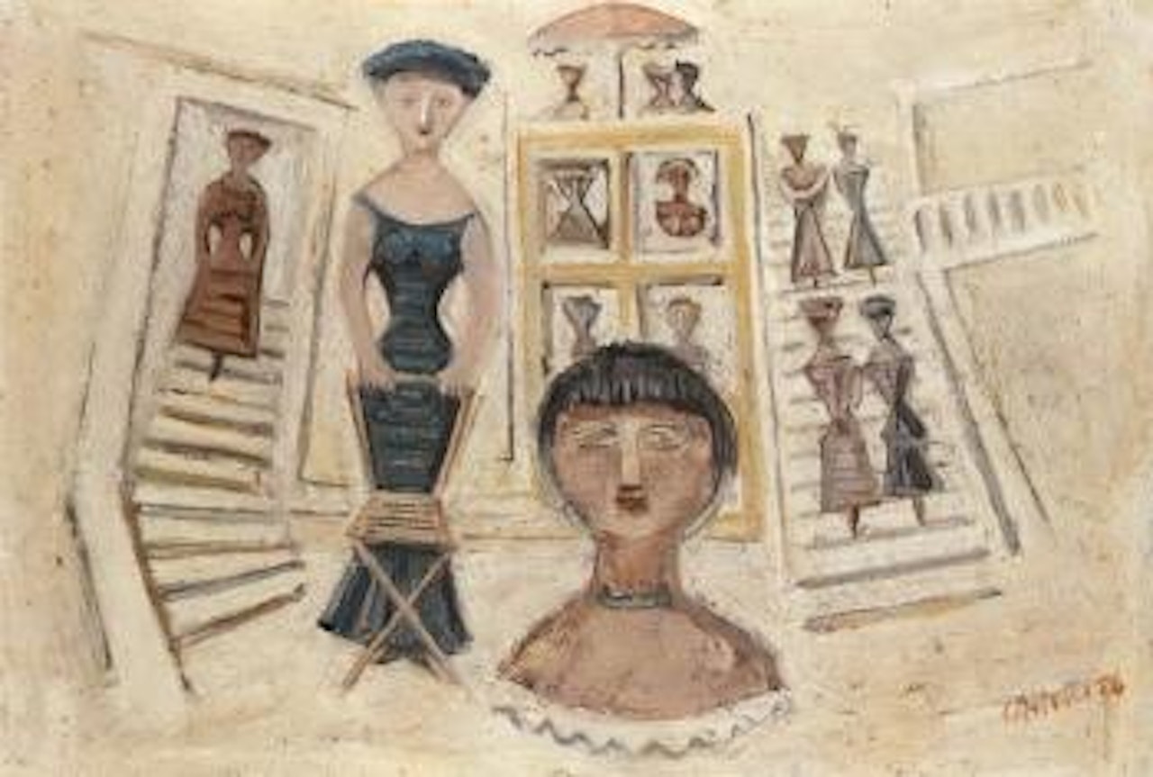 Two staircases by Massimo Campigli