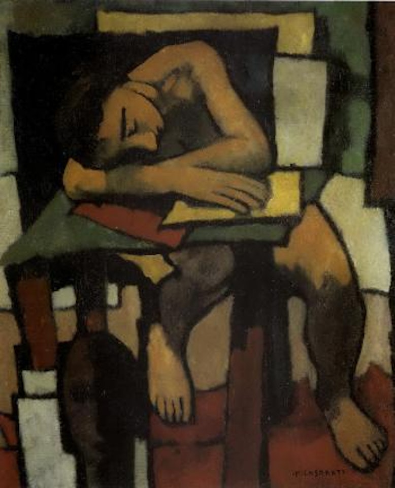 Sleeping reader by Felice Casorati