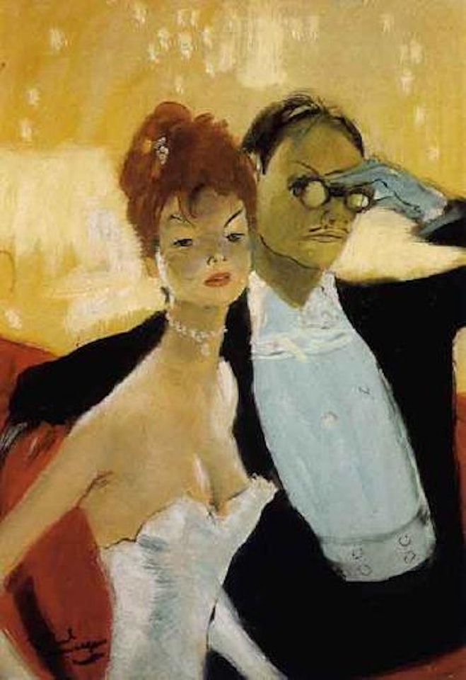 Couple d'elegants au grand gala by Jean Gabriel Domergue