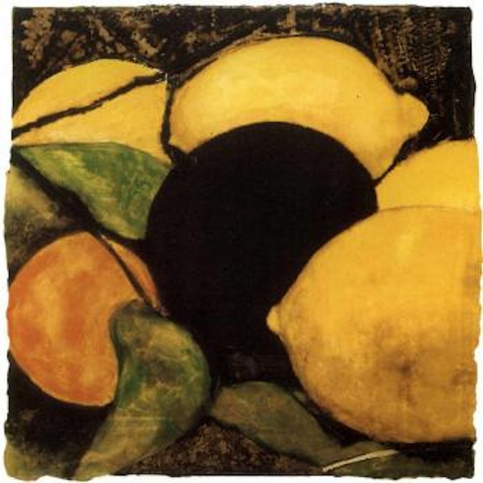 Five lemons and a tangerine by Donald Sultan