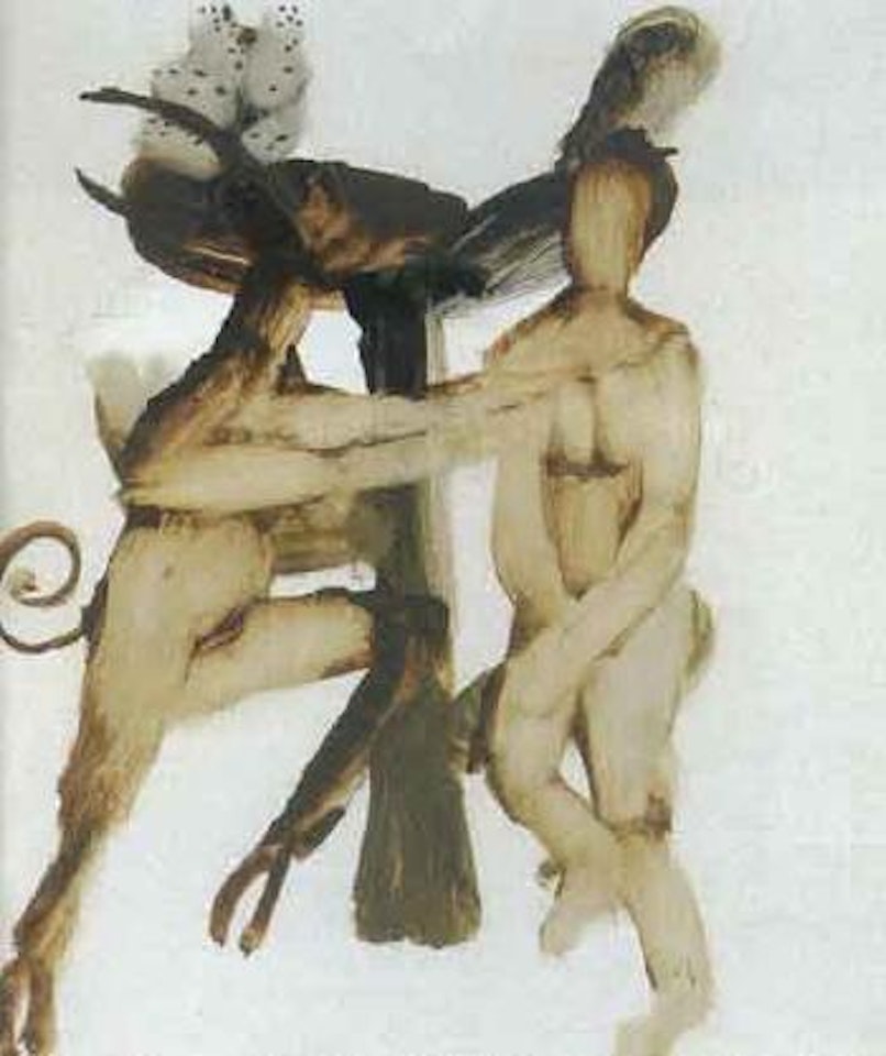 Centaur and leopard woman by Sidney Nolan