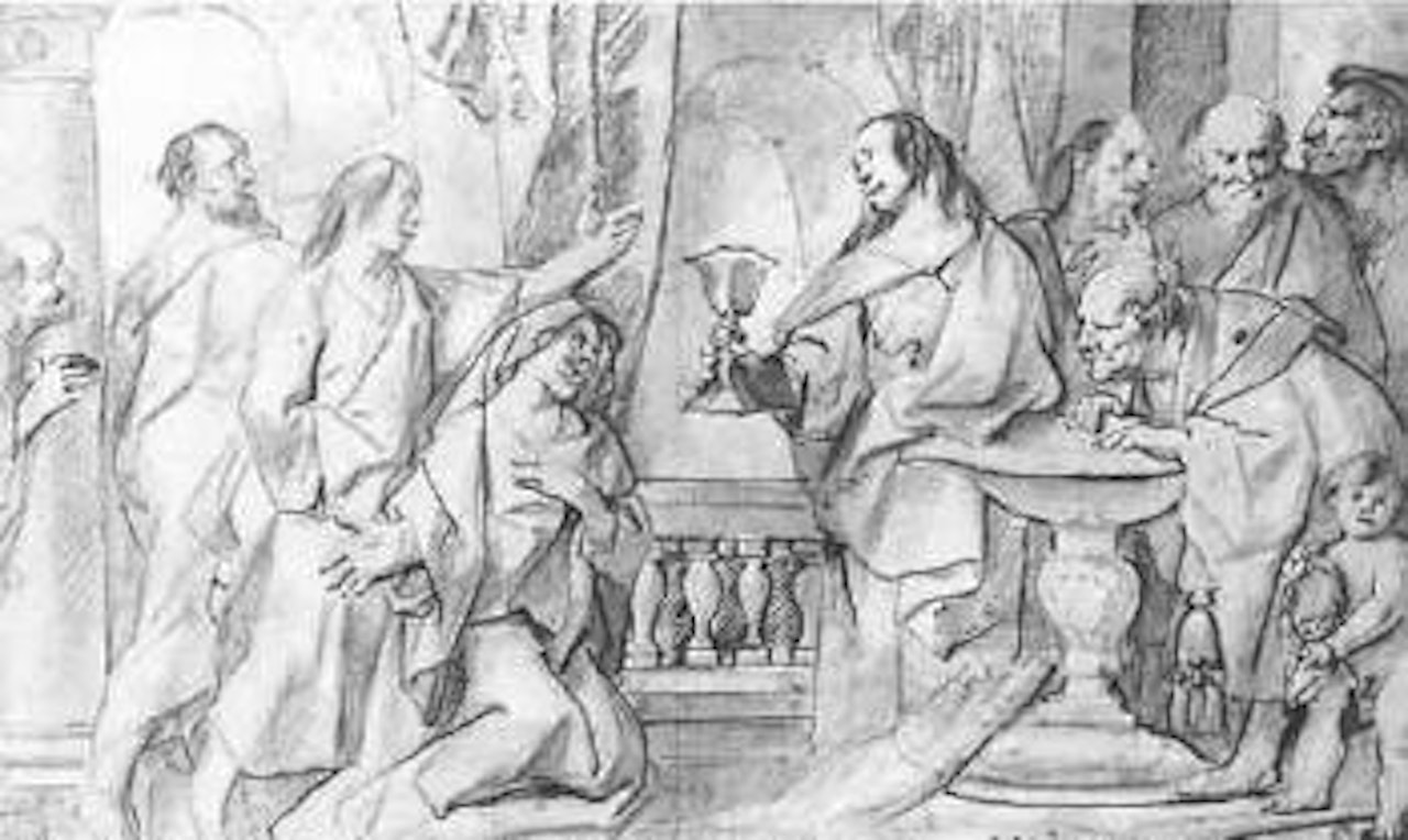 Offering of wine by Jacob Jordaens