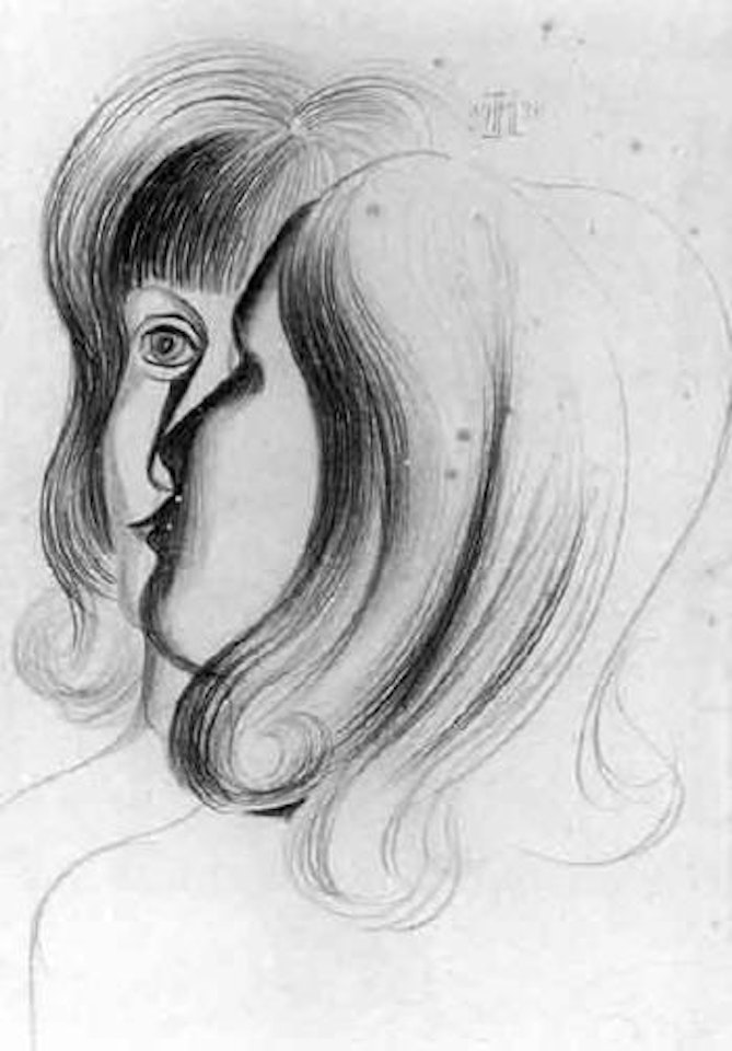 Young woman before the mirror by Heinrich Hoerle