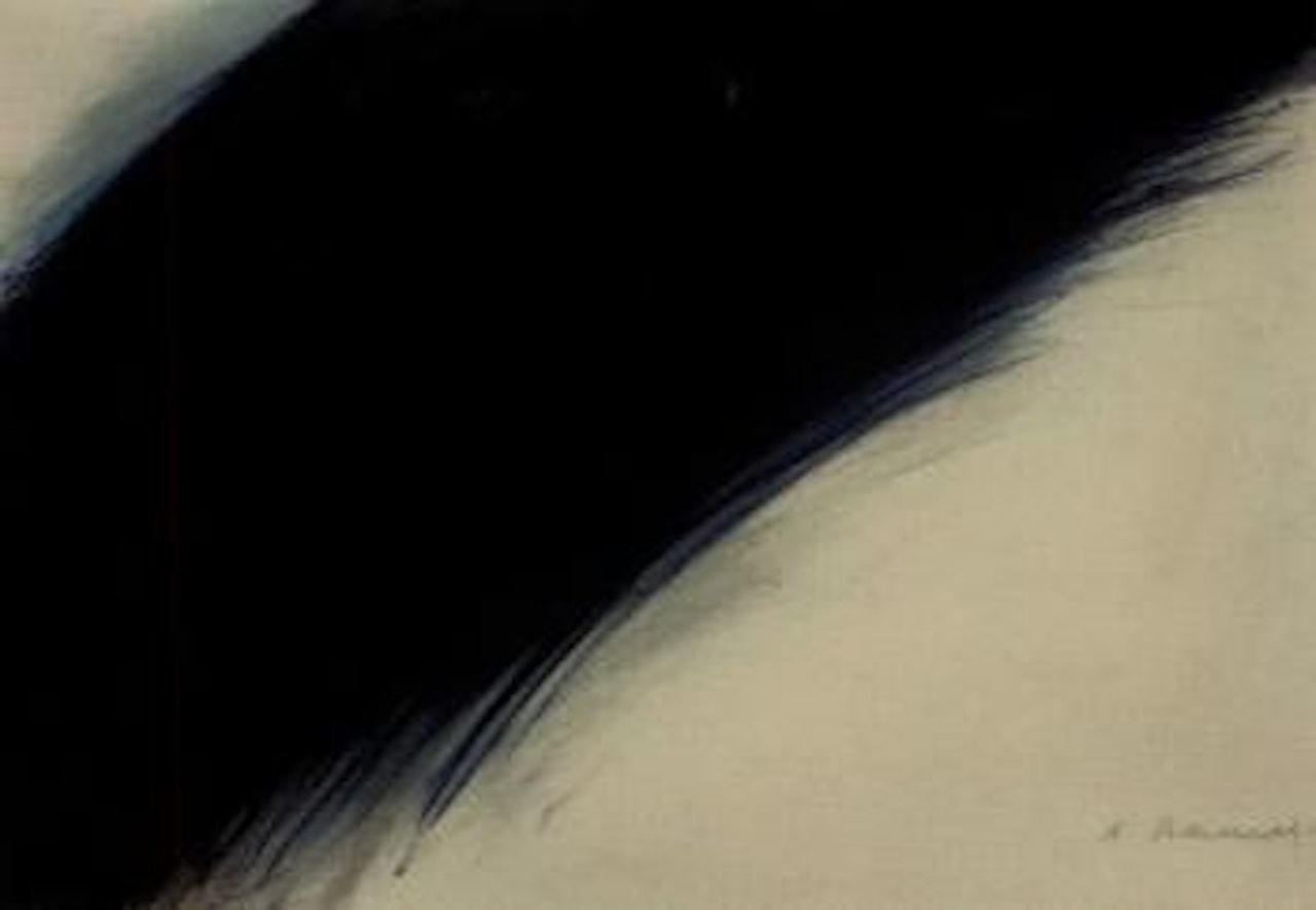 Blue curve by Arnulf Rainer