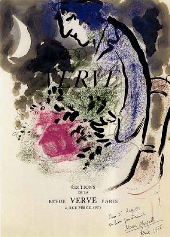 Personnage aux fleurs by Marc Chagall