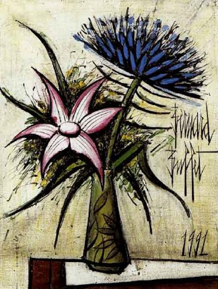 Bouquet de beuets sur une table by Bernard Buffet