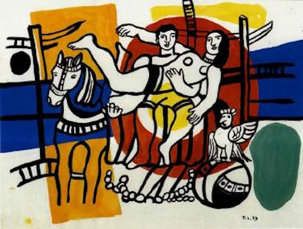 Etude pour 'La grande parade' by Fernand Leger
