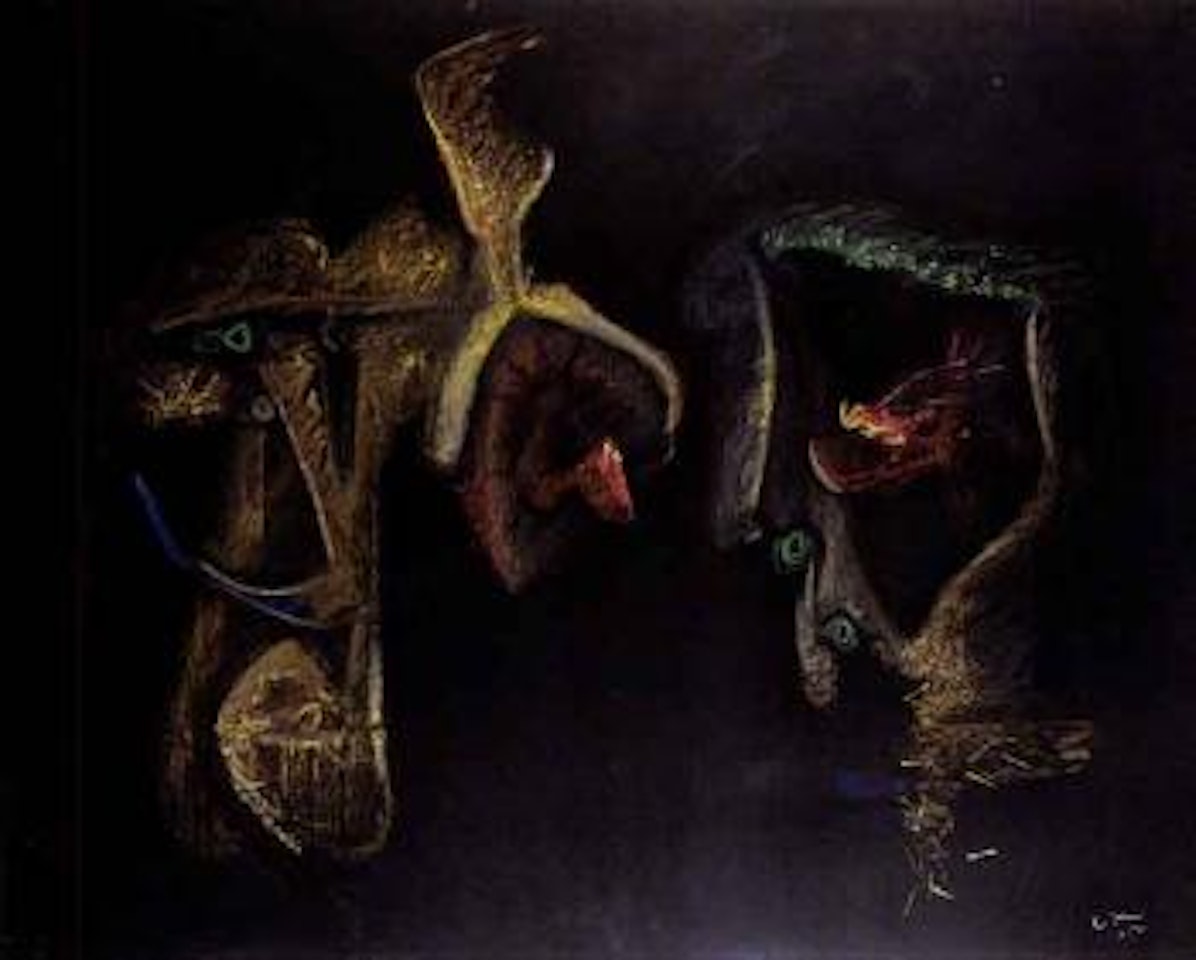 Don Qui, Muchos Ojos is afraid! by Roberto Matta
