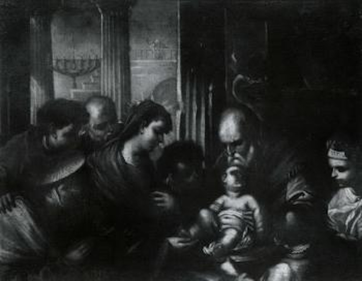 La presentation de l'Enfant Jesus au temple by Circle of Luca Giordano