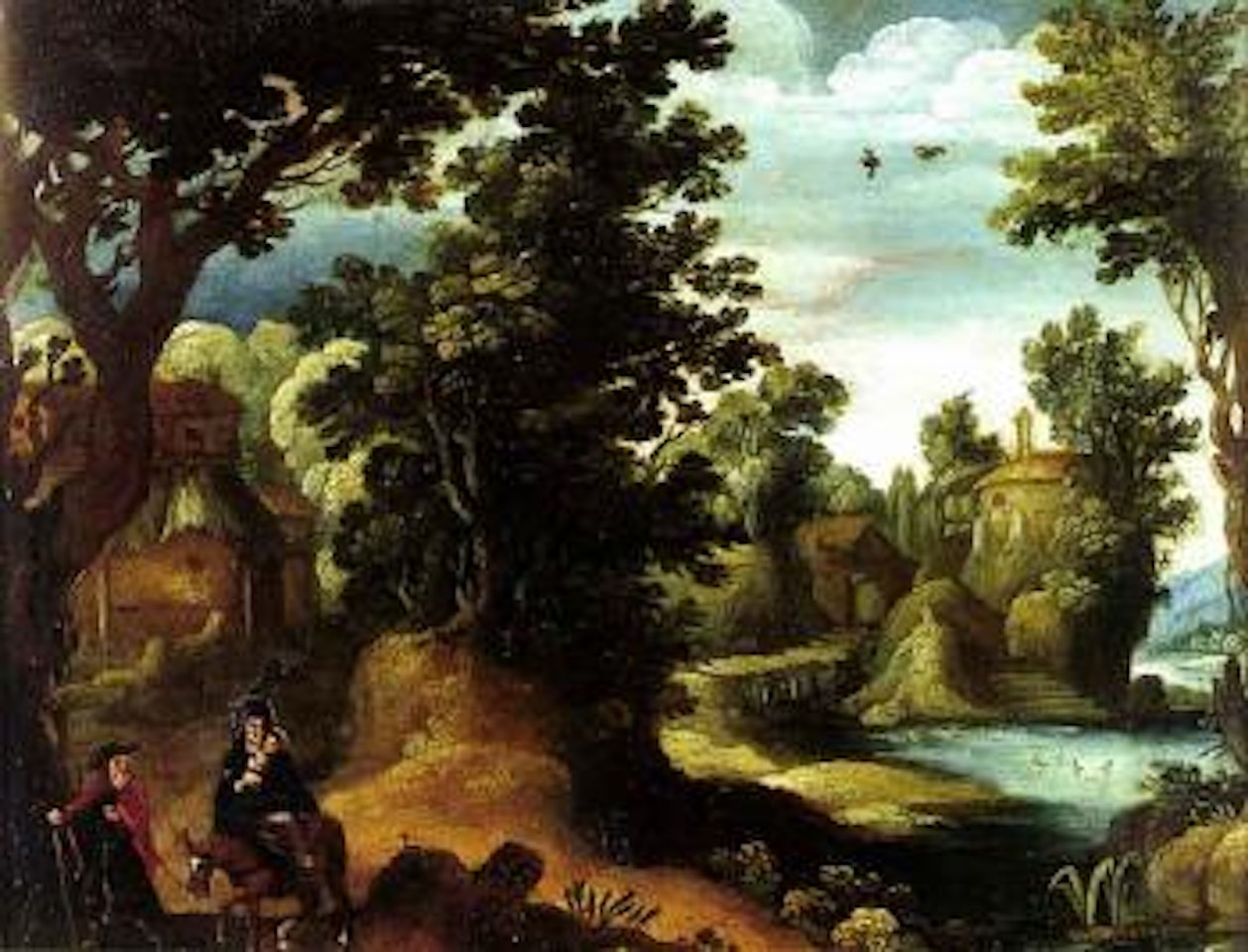 Landscape with rest in the flight to Egypt by Paul Bril