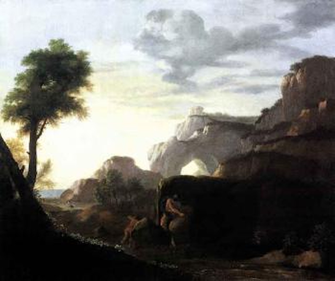 Landscape with cyclops by French School