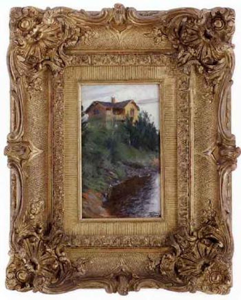 Zorn's house in Mora. Sketch of seated nude female by Anders Zorn