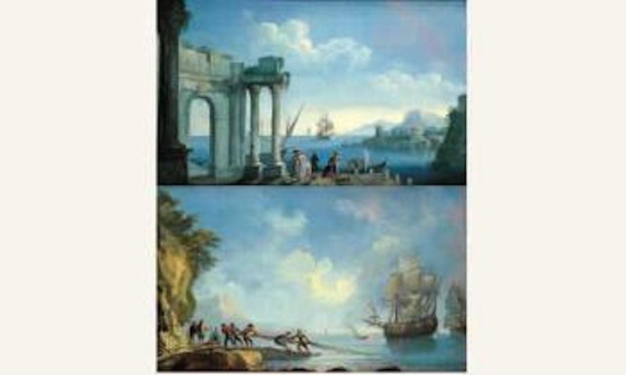 La peche. La promenade dans des ruines antiques by Claude Joseph Vernet