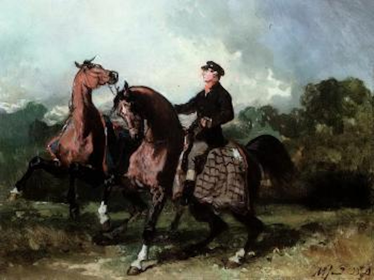 Chevaux a l'exercise by Alfred de Dreux