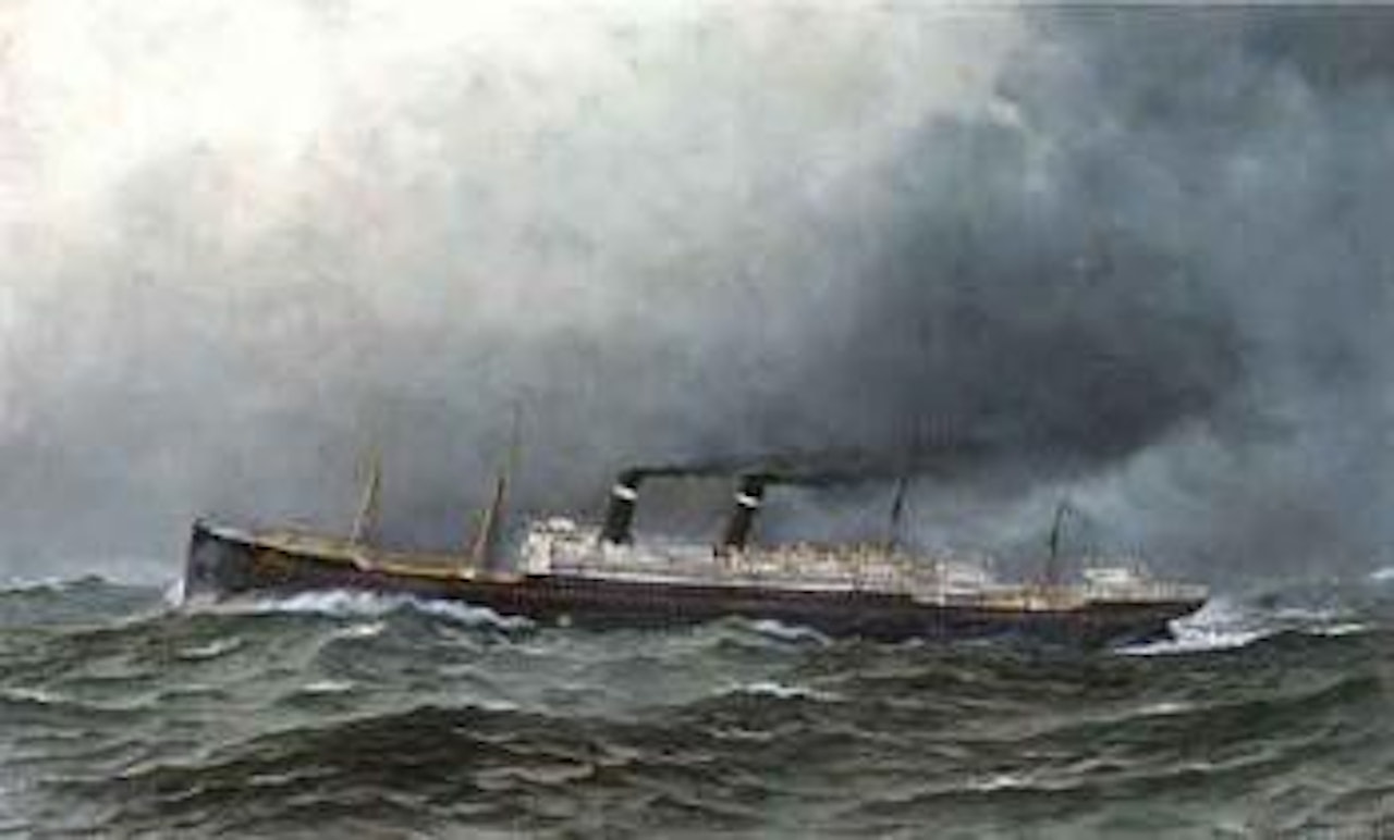 Steam sail ship, Vaderland by Antonio Jacobsen