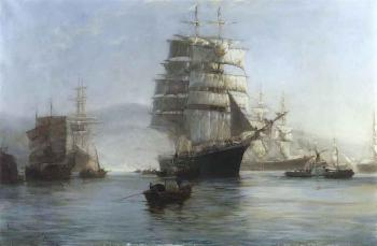 Chinese Port, morning departures by Montague Dawson