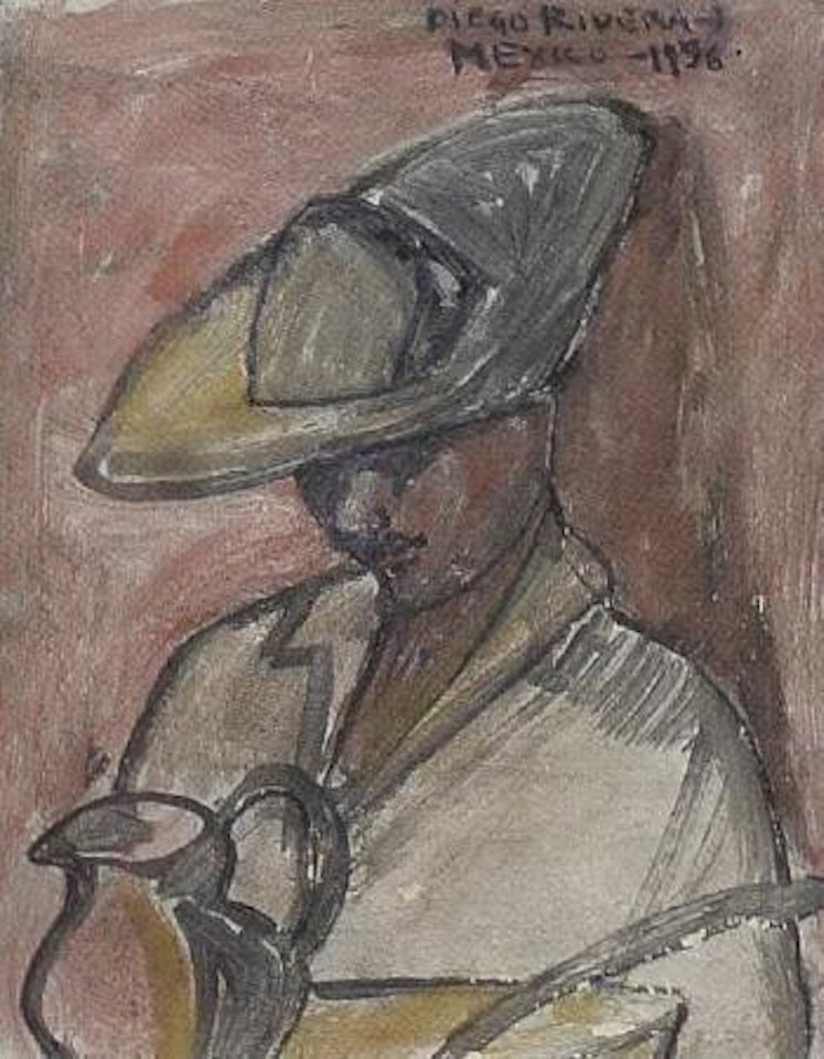 Man with jug by Diego Rivera