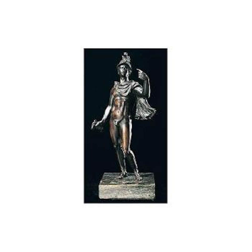 Naked god of war wearing a helmet and cloak by French School