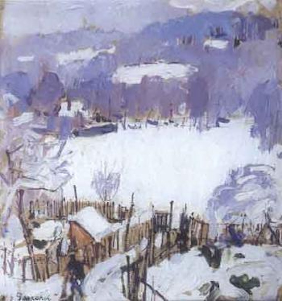 Pyranees in the winter by Leon Gaspard