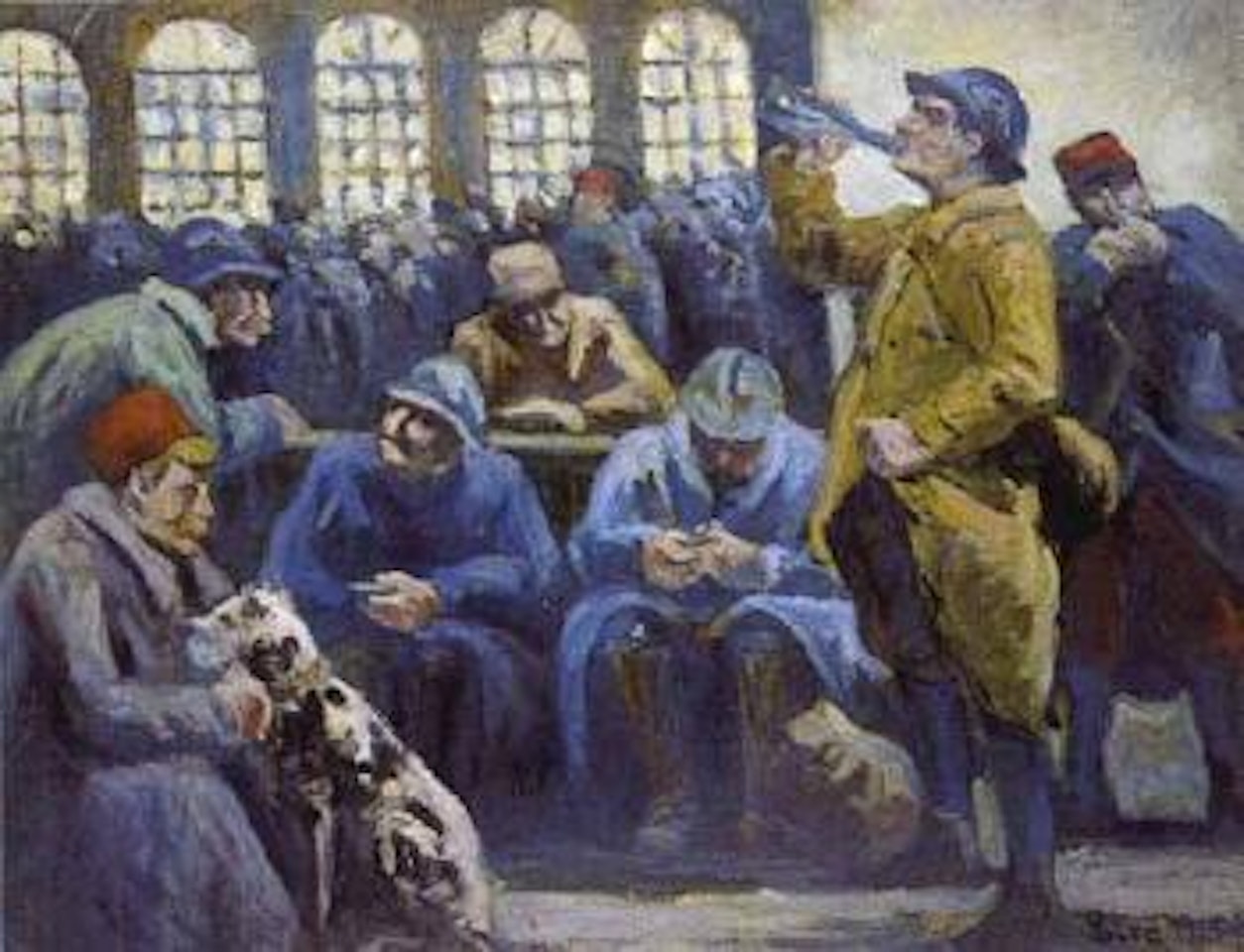 La gare, l'attente du depart by Maximilien Luce
