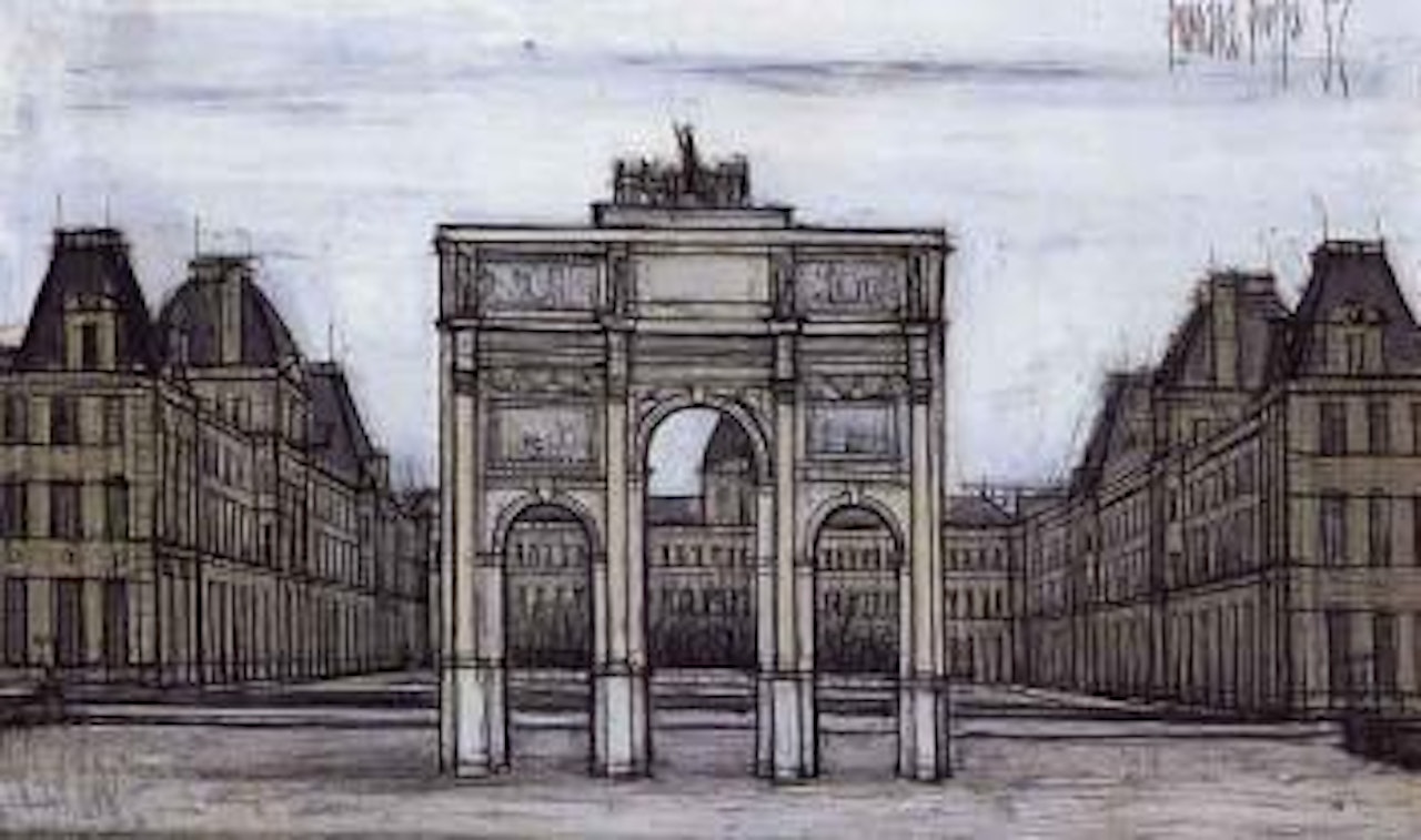 L'Arc du Carrousel et la cour du Louvre by Bernard Buffet