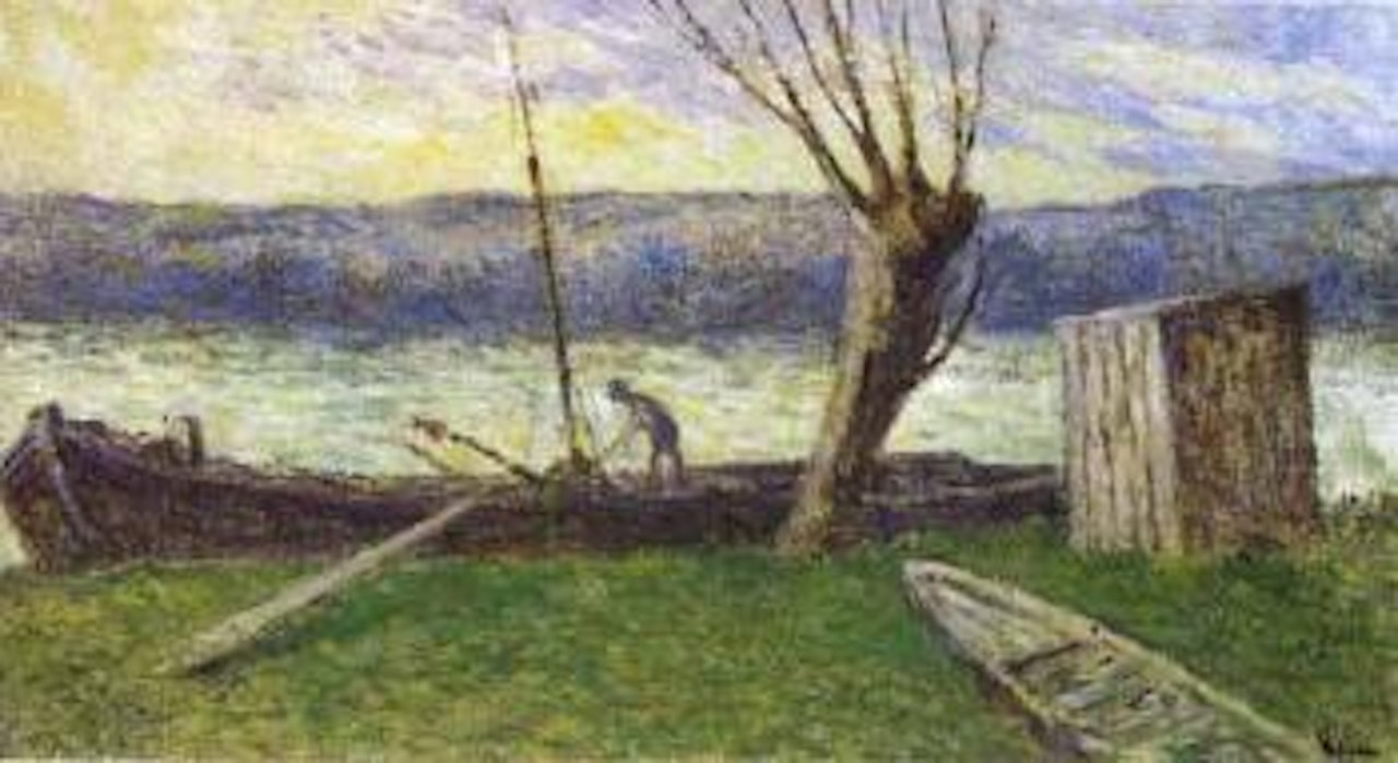 Peniche a Rolleboise by Maximilien Luce