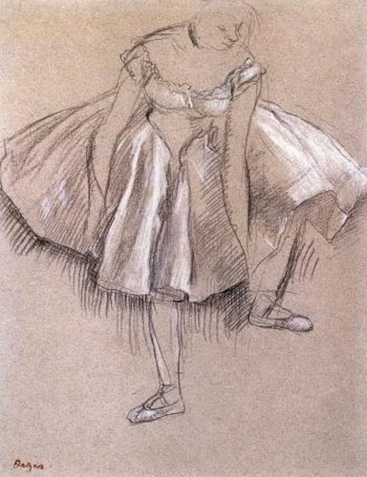 Danseuse reajustant son chausson by Edgar Degas