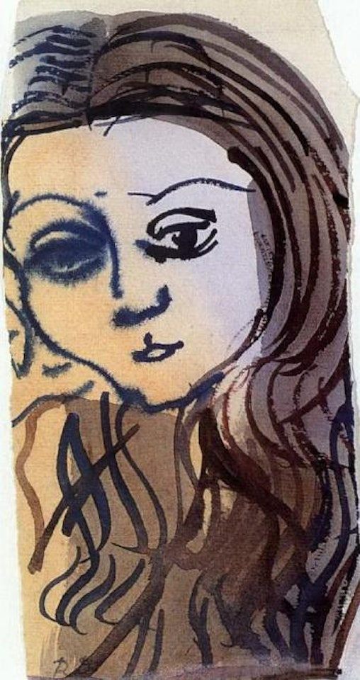 Portrait de femme aux longs cheveux by Raoul Dufy