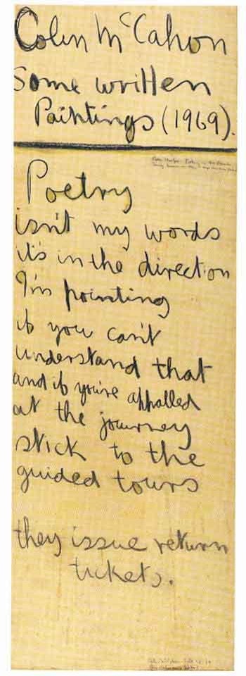 Poetry isn't my words by Colin Mccahon