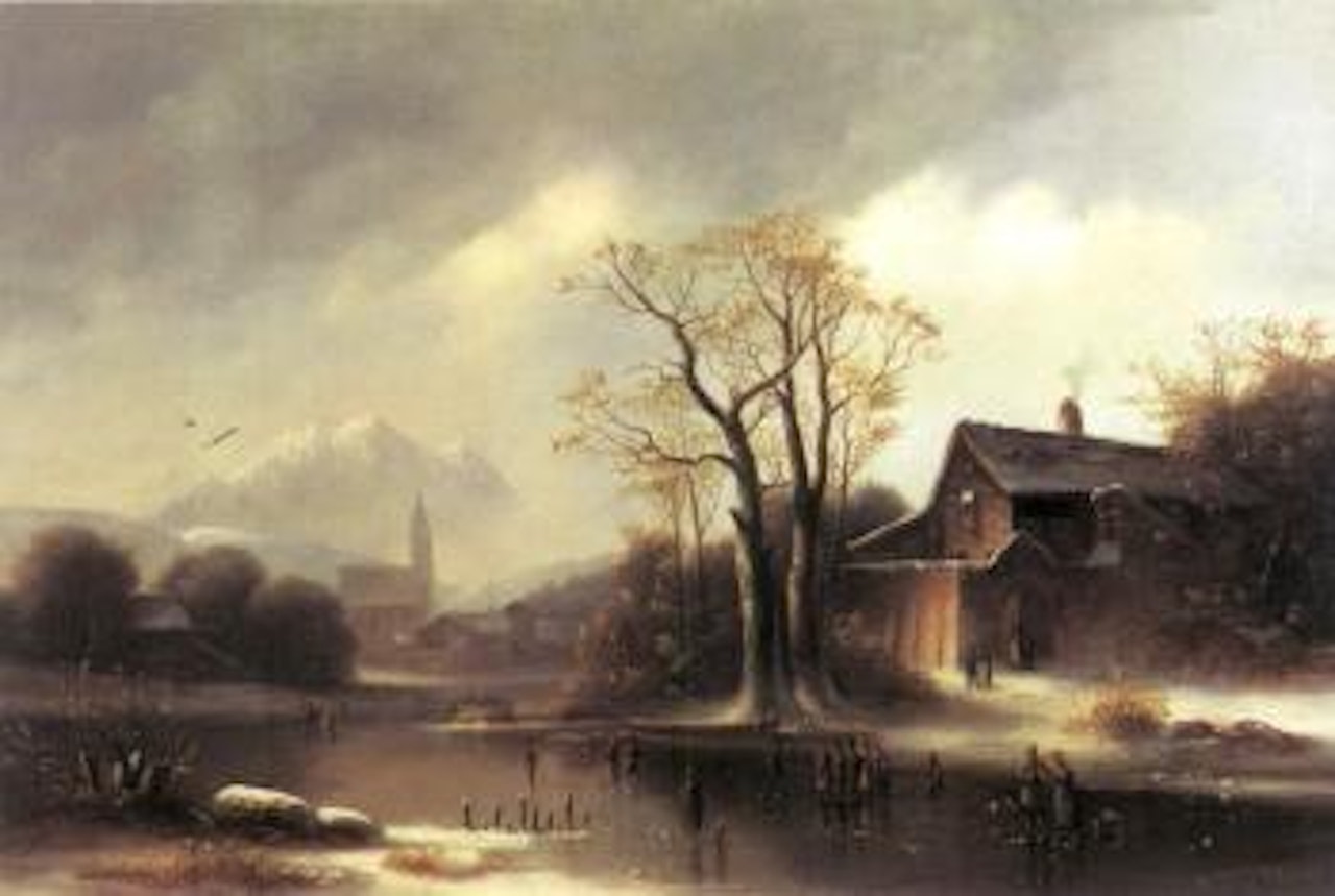 Winter landscape by Anton Doll